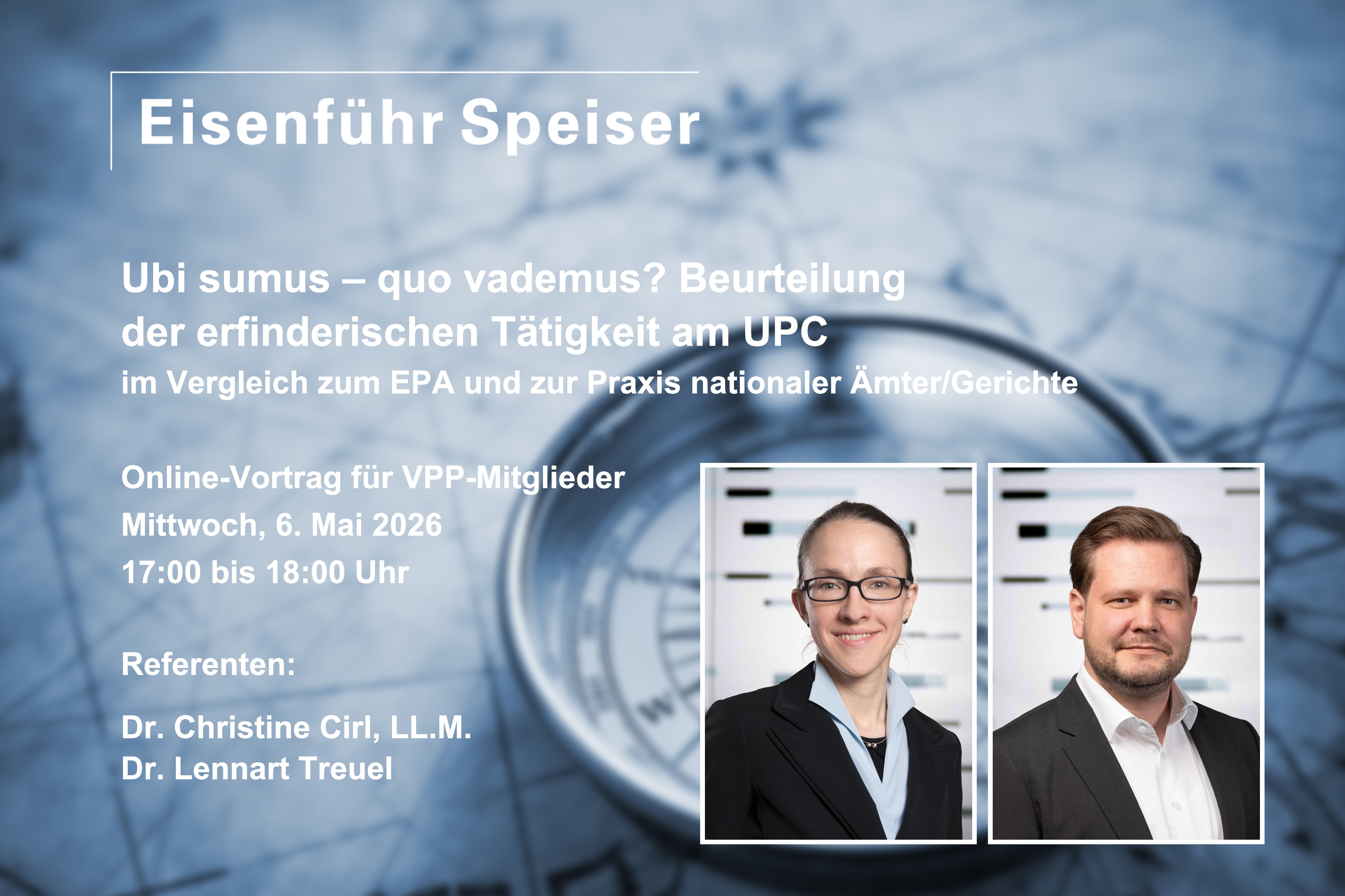 VPP-Vortrag Dr. Christine Cirl, LL.M. + Dr. Lennart Treuel